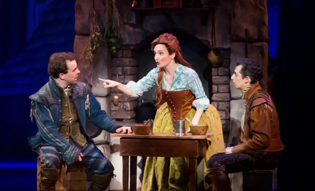 Something Rotten Costume Rentals are available for Bea, Nick, and Nigel.